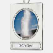 Old Faithful Banner Ornament Verzilverd Banner Ornament (Links)