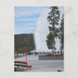 Old Faithful-geiser in Yellowstone Park Briefkaart