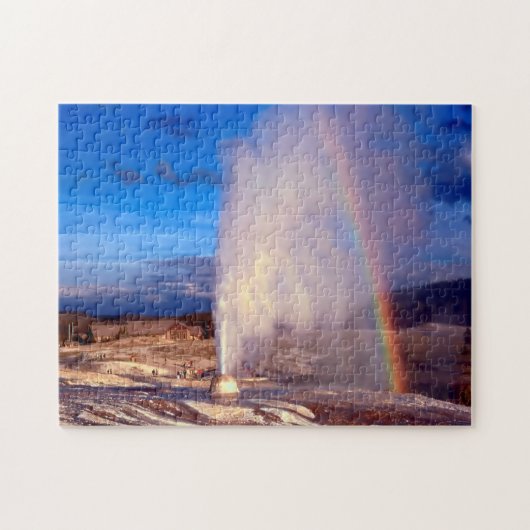 Old Faithful Geiser Yellowstone. Legpuzzel (Horizontaal)