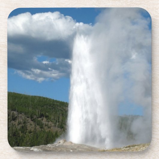 Old Faithful Geyser Coaster Set Bier Onderzetter (Voorkant)