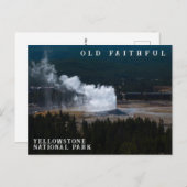 Old Faithful Geyser Eruption Yellowstone Briefkaart (Voorkant / Achterkant)