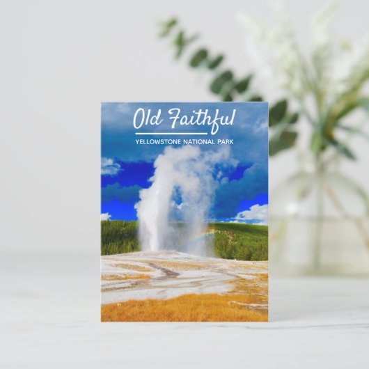Old Faithful Geyser | Nationaal Park Yellowstone Briefkaart (Staand voorkant)