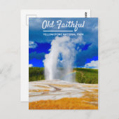 Old Faithful Geyser | Nationaal Park Yellowstone Briefkaart (Voorkant / Achterkant)