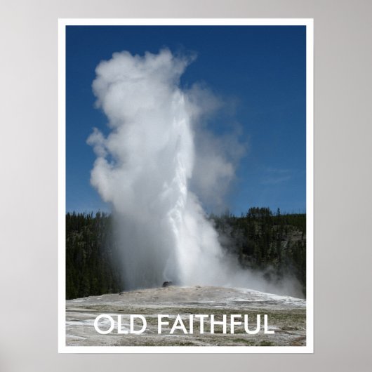 Old Faithful Geyser, Yellowstone National Park, WY Poster (Voorkant)
