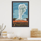 Old Faithful Geyser - Yellowstone Nat'l Park Poster (Keuken)
