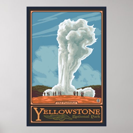 Old Faithful Geyser - Yellowstone Nat'l Park Poster (Voorkant)