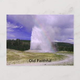 Old Faithful in Yellowstone National Park Briefkaart