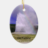 Old Faithful in Yellowstone National Park Keramisch Ornament (Achterkant)