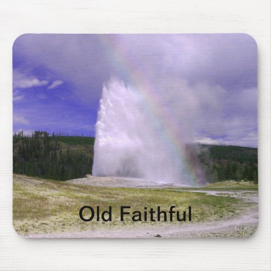 Old Faithful in Yellowstone National Park Muismat (Voorkant)