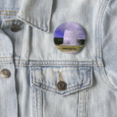 Old Faithful in Yellowstone National Park Ronde Button 5,7 Cm (In situ)