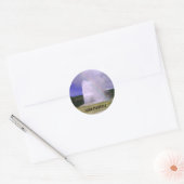 Old Faithful in Yellowstone National Park Ronde Sticker (Envelop)