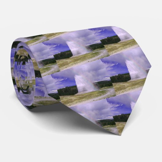 Old Faithful in Yellowstone National Park Stropdas (Opgerold)