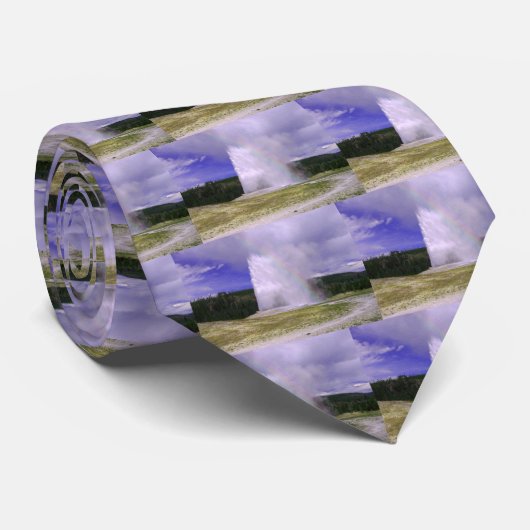 Old Faithful in Yellowstone National Park Stropdas (Opgerold)