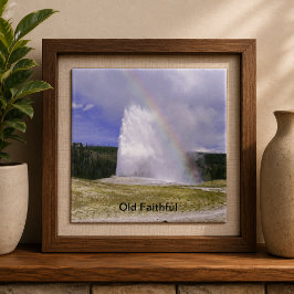 Old Faithful in Yellowstone National Park Tegeltje