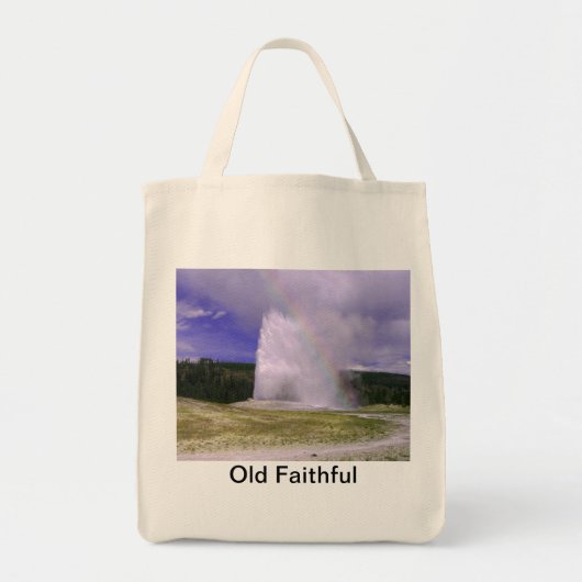 Old Faithful in Yellowstone National Park Tote Bag (Voorkant)