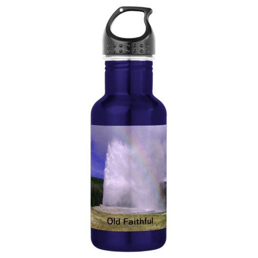 Old Faithful in Yellowstone National Park Waterfles (Voorkant)