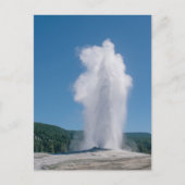Old Faithful uitbarsting in Yellowstone Briefkaart (Voorkant)