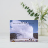 Old Faithful Yellowstone National Park Briefkaart (Staand voorkant)