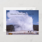 Old Faithful Yellowstone National Park Briefkaart (Voorkant / Achterkant)