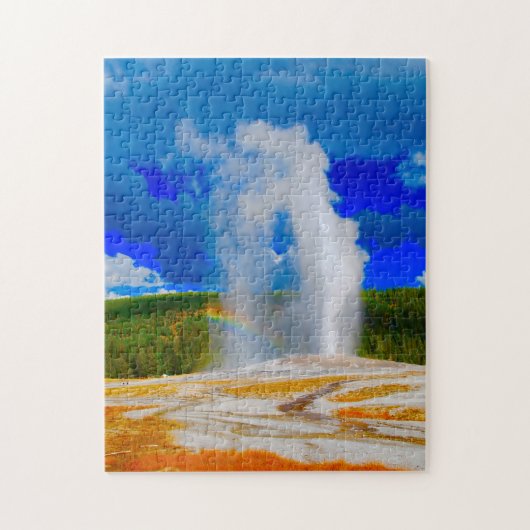 Old Faithful Yellowstone National Park. Legpuzzel (Verticaal)