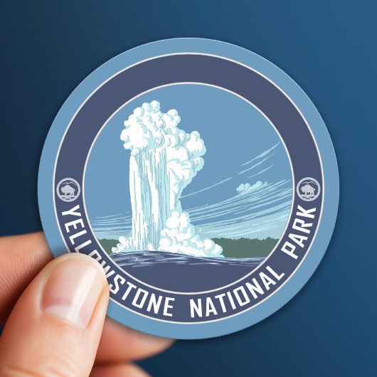 Old Faithful - Yellowstone National Park Ronde Sticker