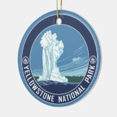 Old Faithful - Yellowstone National Park Souvenir Keramisch Ornament (Links)