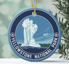 Old Faithful - Yellowstone National Park Souvenir Keramisch Ornament