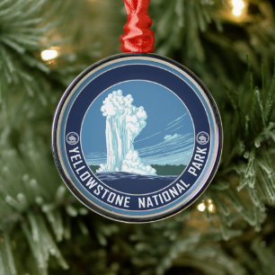 Old Faithful - Yellowstone National Park Souvenir Metalen Ornament