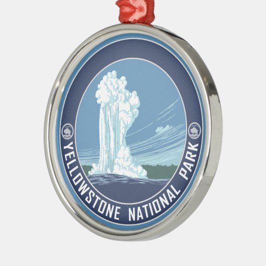 Old Faithful - Yellowstone National Park Souvenir Metalen Ornament (Links)