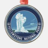 Old Faithful - Yellowstone National Park Souvenir Metalen Ornament (Voorkant)