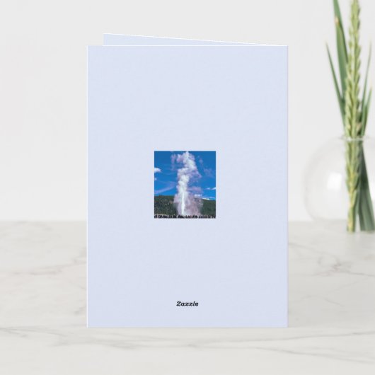 Old Faithful Yellowstone Park Persoonlijke boodsch Kaart (Achterkant)