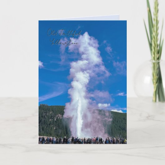 Old Faithful Yellowstone Park Persoonlijke boodsch Kaart (Voorkant)