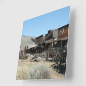Old Far West Square Clock Vierkante Klok (Hoek)