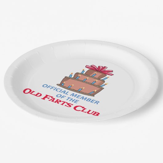 Old Farts Club Papieren Bordje (Gekanteld)