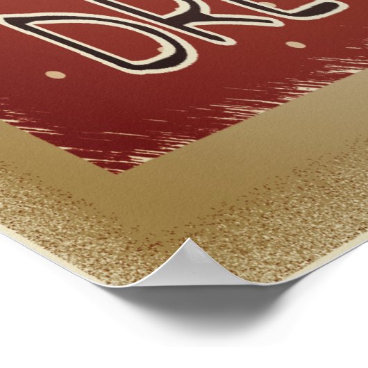 Old Fashion Dream Snowman | Kerstrood Poster (Hoek)