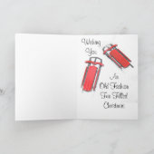 Old Fashion Fun met kerstmis Feestdagen Kaart (Binnen)