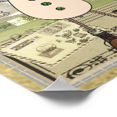 Old Fashion Green Snowman Poster (Hoek)