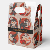 Old Fashion Halloween Faux Cross-Stitch Favor Box Bedankdoosjes (Geopend)