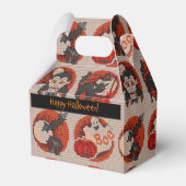Old Fashion Halloween Faux Cross-Stitch Favor Box Bedankdoosjes (Voorkant Zijde)