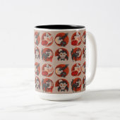 Old Fashion Halloween Faux Cross-Stitch Mok (Voorkant rechts)