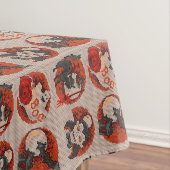 Old Fashion Halloween Faux Cross-Stitch Tablecloth Tafelkleed (Voorbeeld)