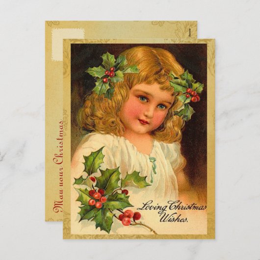 Old Fashion Kerst Briefkaarten (Voorkant / Achterkant)