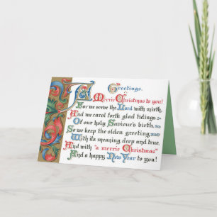 Old Fashion Kerst Kaarten Religieuze Kaart