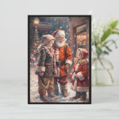 Old Fashion kerstKaart (Staand voorkant)