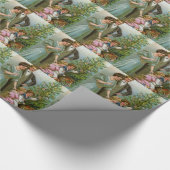 Old Fashion Kerstmis Cadeaupapier (Hoek)
