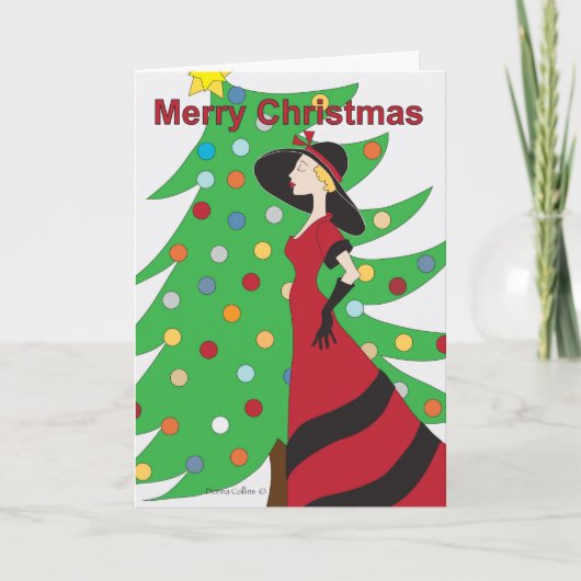 Old Fashion Kerstmis Feestdagen Kaart (Voorkant)