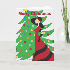 Old Fashion Kerstmis Feestdagen Kaart