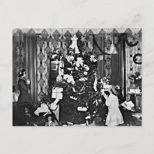 Old Fashion Kerstmis Feestdagenkaart (Voorkant)