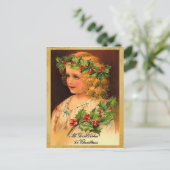 Old Fashion kerstvakantie Briefkaarten (Staand voorkant)