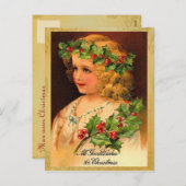 Old Fashion kerstvakantie Briefkaarten (Voorkant / Achterkant)